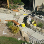 Stones being laid out for new design, Angus