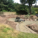 Garden area cleared out for new garden design Angus