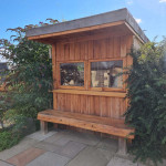 Modern timber shed and sitting area Carnoustie