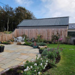 Close up of new plants in modern garden Perth