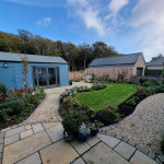 Side view of full garden renovation in Perth