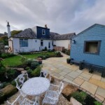 Full view of newly constructed garden area