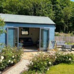Modern shed and living space in renovated garden in Perth.