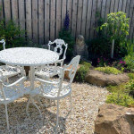 Newly constructed sitting area in Angus