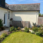New stone path leading round the garden in Angus