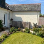 New stone path leading round the garden in Angus