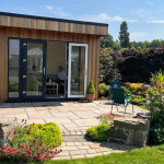 Modern shed sitting area in Perth