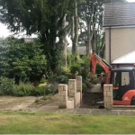 Garden work under construction