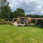 Full view of modern garden design Denbrae project